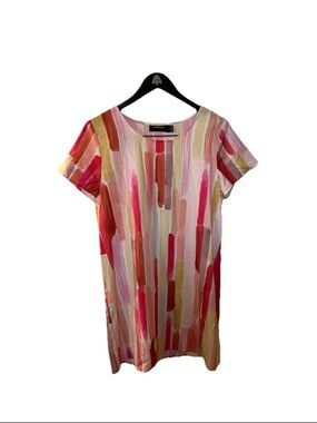 Mink Pink Good Life Tee Dress Multicolor Brushstrokes Women’s Medium